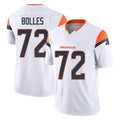 Kieara D.Broncos #72 Garett Bolles Player White Limited Vapor F.U.S.E. Home Game Stitched Jerseys