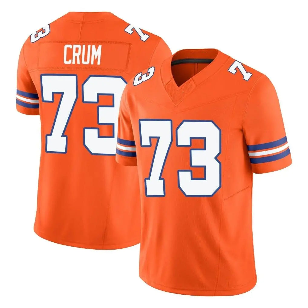 Kieara D.Broncos #73 Frank Crum Player Orange Limited Alternate Vapor F.U.S.E. Throwback Game Stitched Jerseys