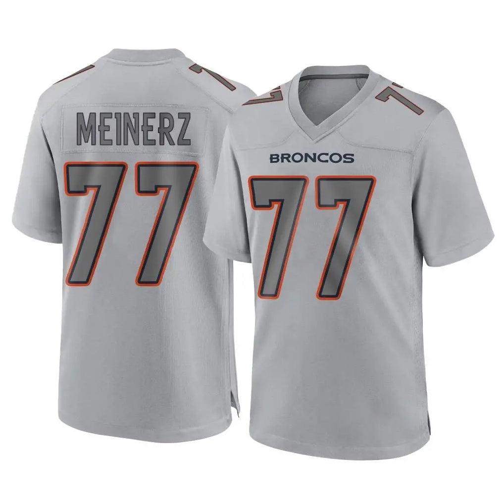 Kieara D.Broncos #77 Quinn Meinerz Player Gray Atmosphere Fashion Limited Game Stitched Jerseys