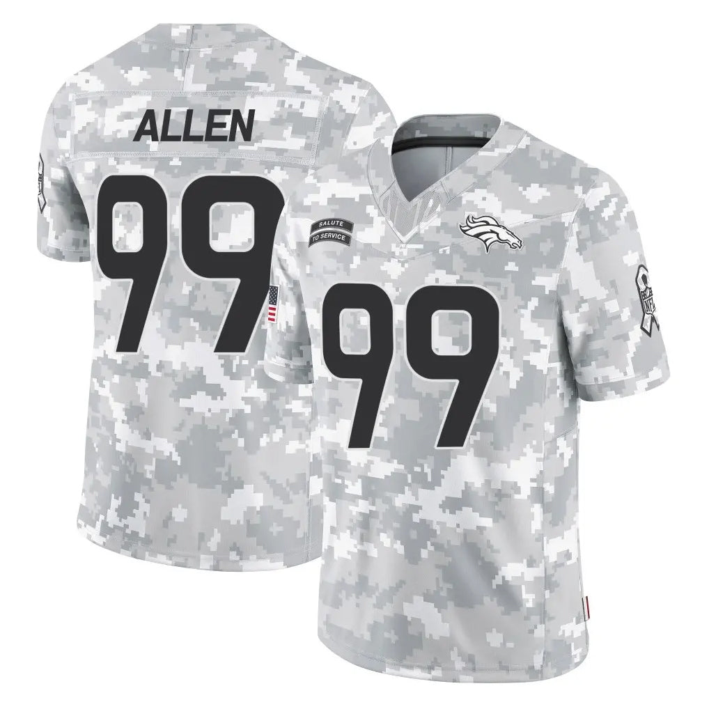 Kieara D.Broncos #99 Zach Allen Player Arctic Camo Salute To Service Limited Stitched Jerseys