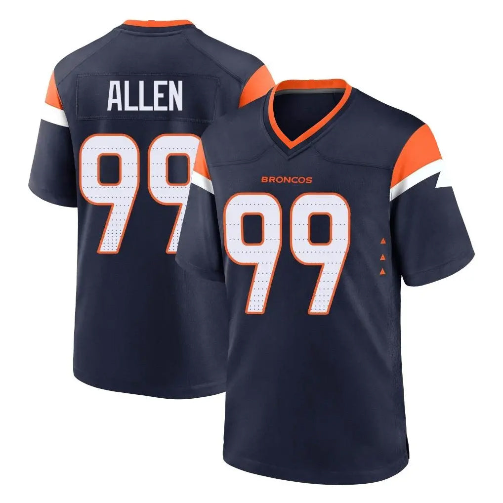 Kieara D.Broncos #99 Zach Allen Player Navy Home Game Stitched Jerseys