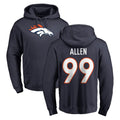 Kieara D.Broncos #99 Zach Allen Player Navy Pullover Hoodie Limited Stitched Jerseys