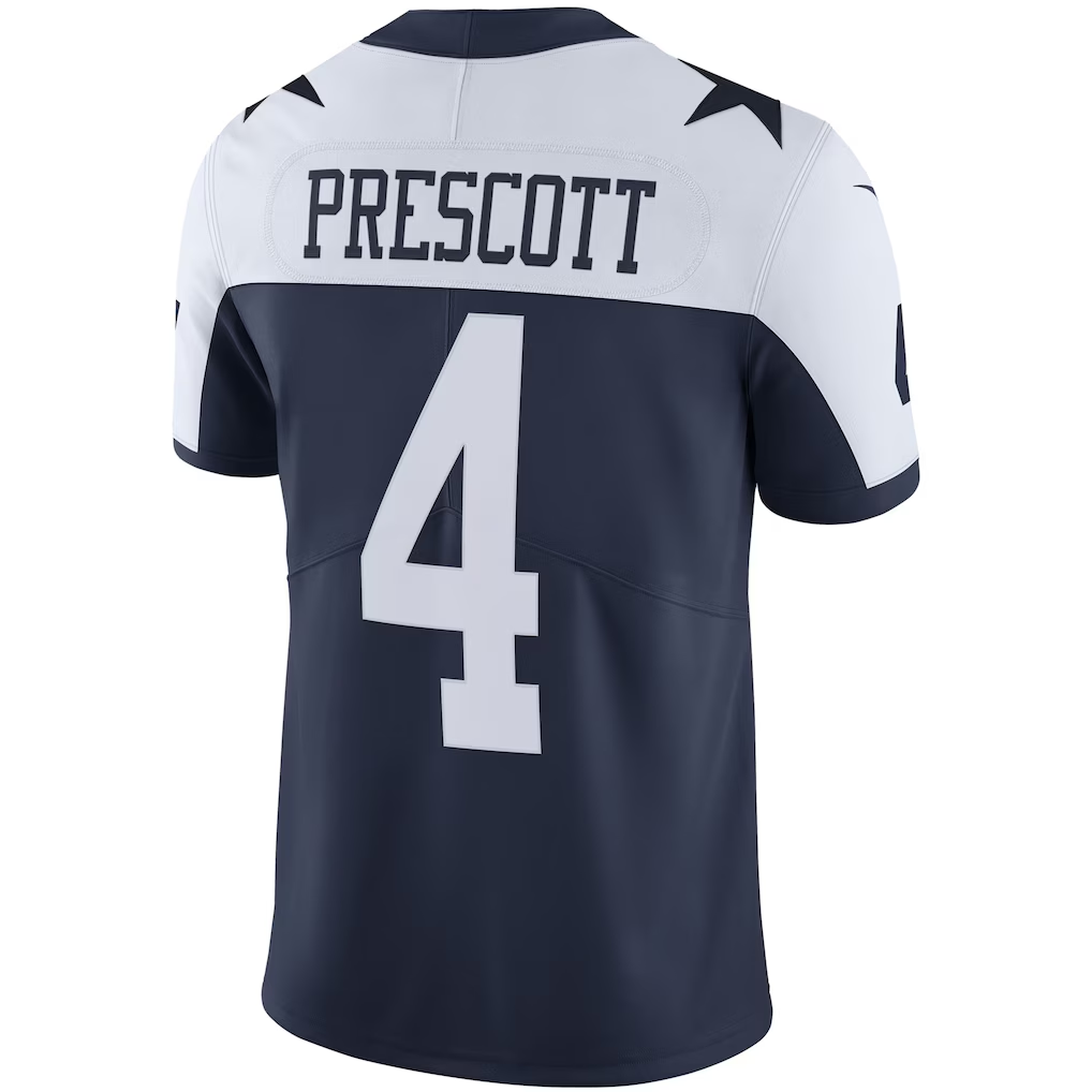 Kieara D.Cowboys #4 Dak Prescott Navy Alternate Vapor Limited Stitched Jerseys