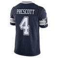 Kieara D.Cowboys #4 Dak Prescott Navy Team Vapor F.U.S.E. Stitched Limited Stitched Jerseys