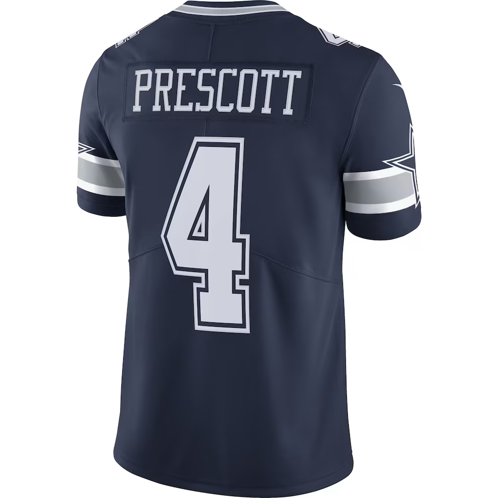 Kieara D.Cowboys #4 Dak Prescott Navy Vapor F.U.S.E. Limited Stitched Jerseys