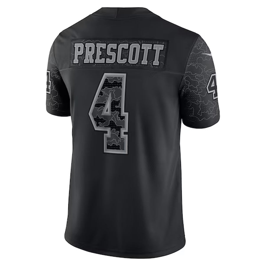 Kieara D.Cowboys #4 Dak Prescott Player Black RFLCTV Limited Stitched Jerseys