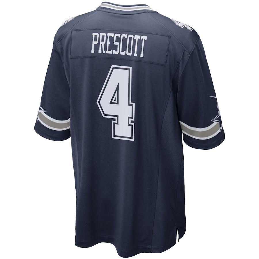 Kieara D.Cowboys #4 Dak Prescott Player Navy Home Game Stitched Jerseys