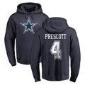 Kieara D.Cowboys #4 Dak Prescott Player Navy Pullover Hoodies Limited Stitched Jerseys