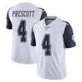 Kieara D.Cowboys #4 Dak Prescott Player White-Navy Limited Color Rush Vapor Untouchable Home Game Stitched Jerseys