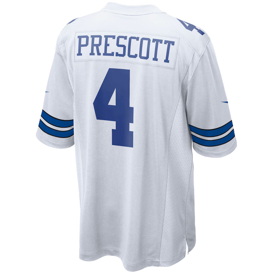 Kieara D.Cowboys #4 Dak Prescott Player White Home Game Stitched Jerseys