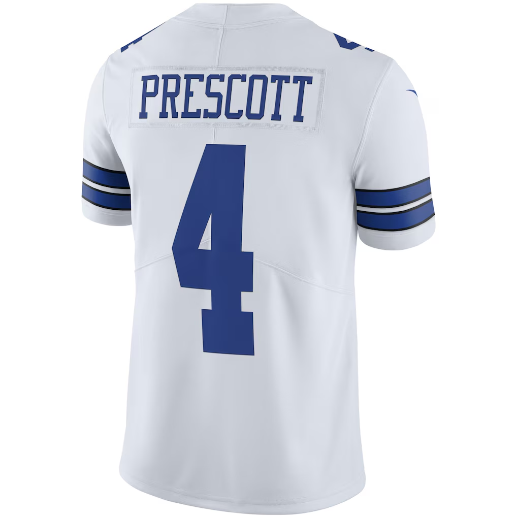 Kieara D.Cowboys #4 Dak Prescott White Vapor Limited Player Stitched Jerseys