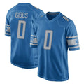 Kieara D.Lions #0 Jahmyr Gibbs Player Blue Home Game Stitched Jerseys