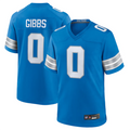 Kieara D.Lions #0 Jahmyr Gibbs Player Blue Replica Game Stitched Jerseys