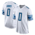 Kieara D.Lions #0 Jahmyr Gibbs Player White Home Game Stitched Jerseys