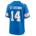 Kieara D.Lions #14 Amon-Ra St. Brown Blue Game Jersey American Stitched Jersey