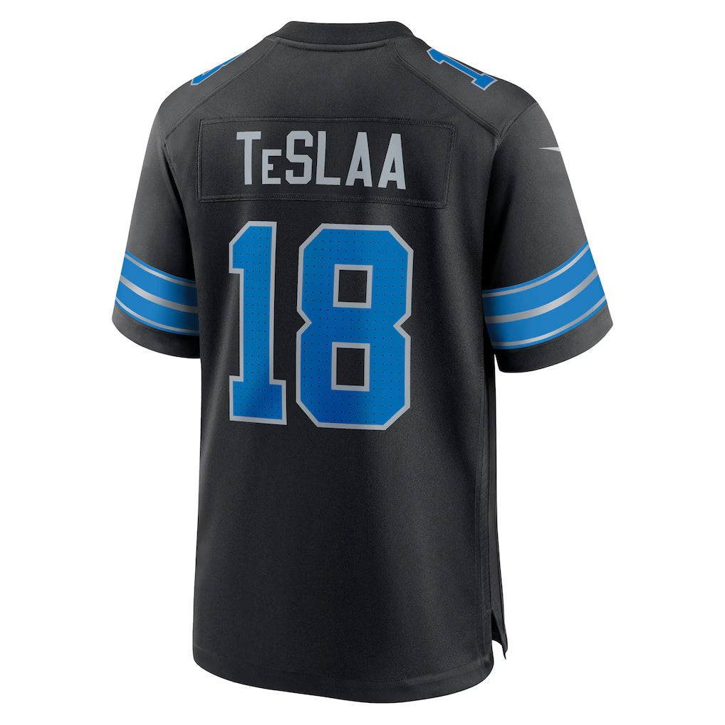Kieara D.Lions #18 Isaac TeSlaa Black Alternate Game Player Stitched Jerseys