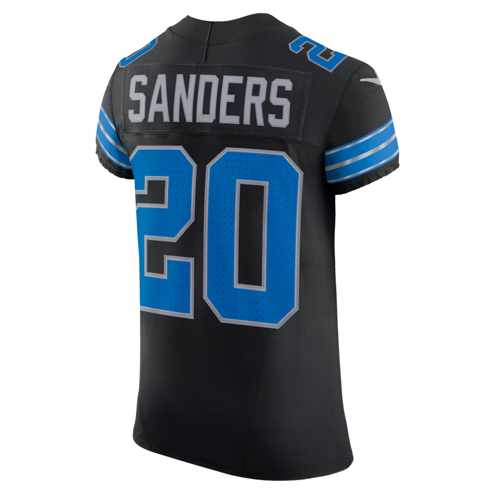 Kieara D.Lions #20 Barry Sanders Black Alternate Vapor F.U.S.E. Elite Stitched Jerseys