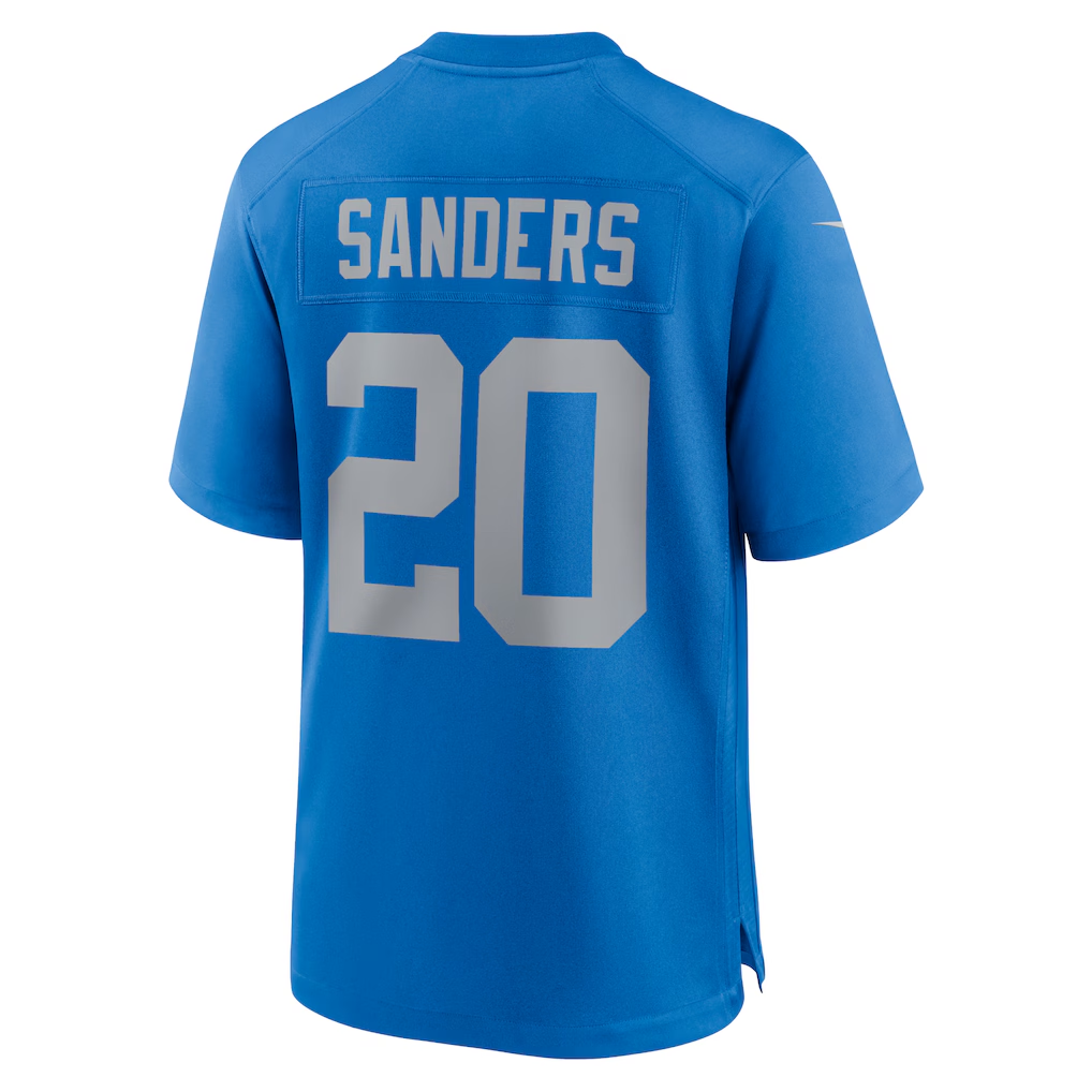Kieara D.Lions #20 Barry Sanders Blue Alternate Game Stitched Jerseys