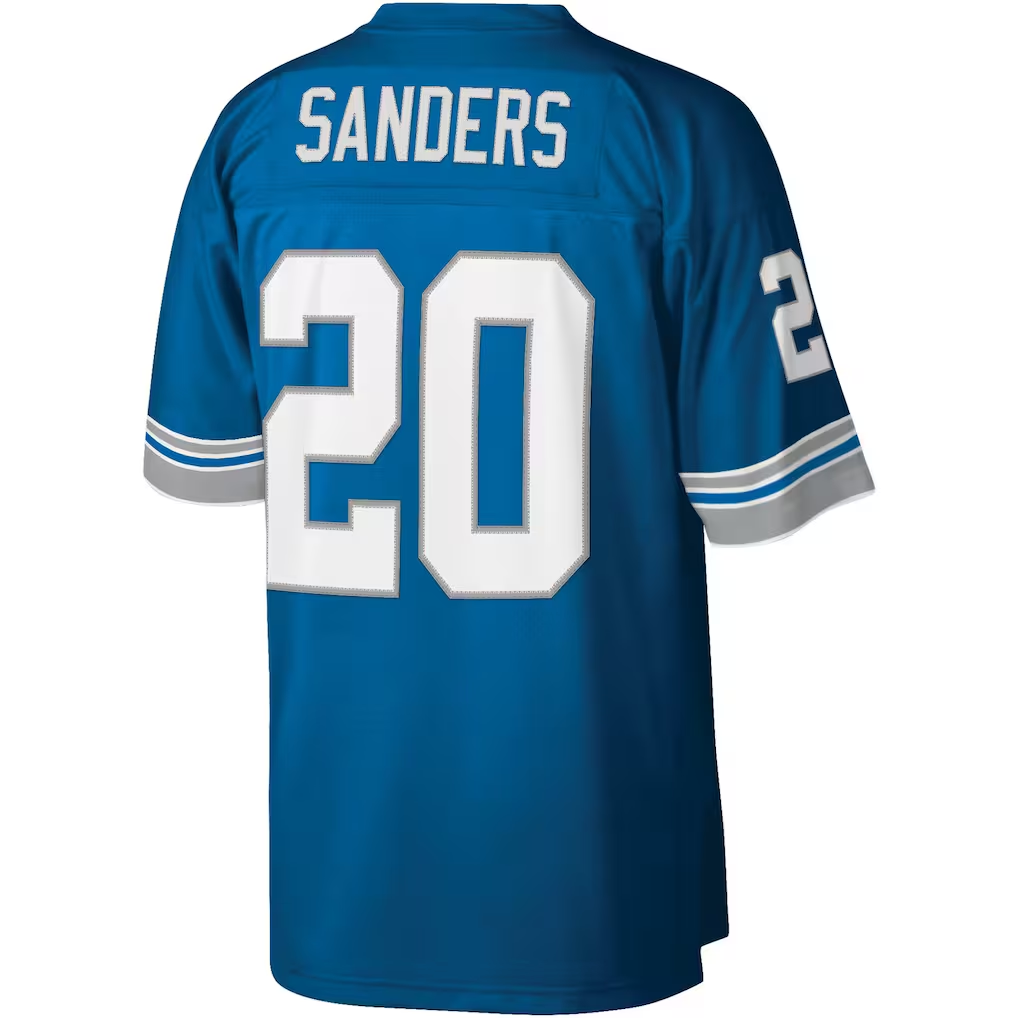 Kieara D.Lions #20 Barry Sanders Mitchell & Ness Blue Legacy Replica Stitched Jerseys