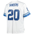 Kieara D.Lions #20 Barry Sanders Mitchell & Ness White Big & Tall 1996 Retired Player Replica Stitched Puhic Jersey