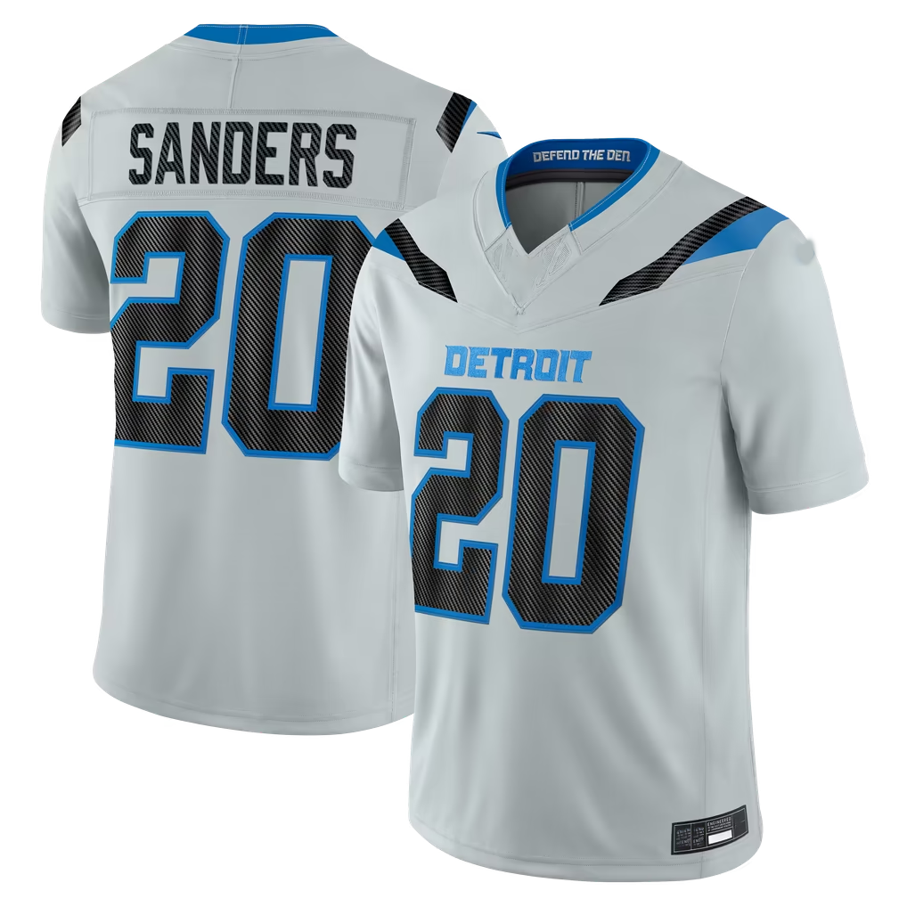 Kieara D.Lions #20 Barry Sanders Silver 2026 Rivalries Collection Limited Stitched Jerseys