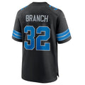 Kieara D.Lions #32 Brian Branch Black 2nd Alternate Game Jersey American Stitched Jerseys