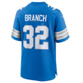 Kieara D.Lions #32 Brian Branch Blue Game Jersey American Stitched Stitched Jerseys