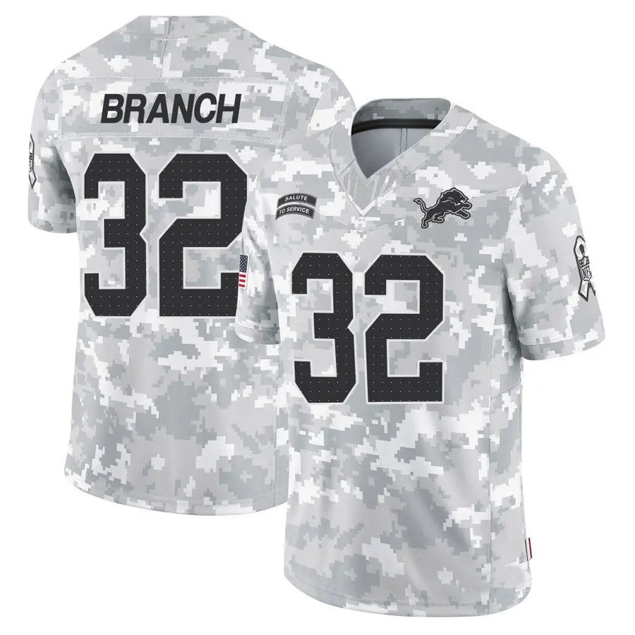 Kieara D.Lions #32 Brian Branch Player Arctic Camo Salute to Service Limited Stitched Jerseys