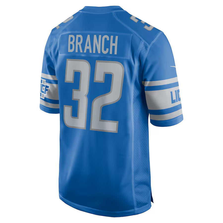 Kieara D.Lions #32 Brian Branch Player Blue Replica Game Stitched Jerseys