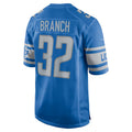 Kieara D.Lions #32 Brian Branch Player Blue Replica Game Stitched Jerseys