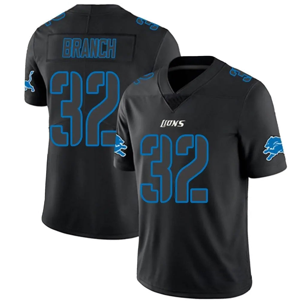 Kieara D.Lions #32 Brian Branch Player Limited Black Impact Game Stitched Jerseys