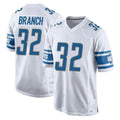 Kieara D.Lions #32 Brian Branch Player White Home Game Stitched Jerseys