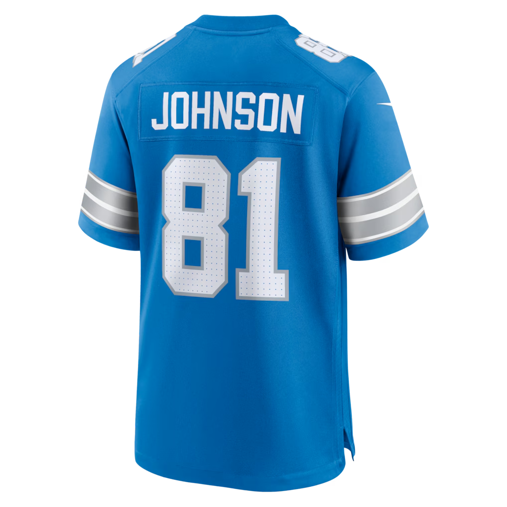 Kieara D.Lions #81 Calvin Johnson Blue Team Retired Game Stitched Jerseys