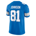 Kieara D.Lions #81 Calvin Johnson Blue Vapor F.U.S.E. Stitched Retired Limited Stitched Jerseys