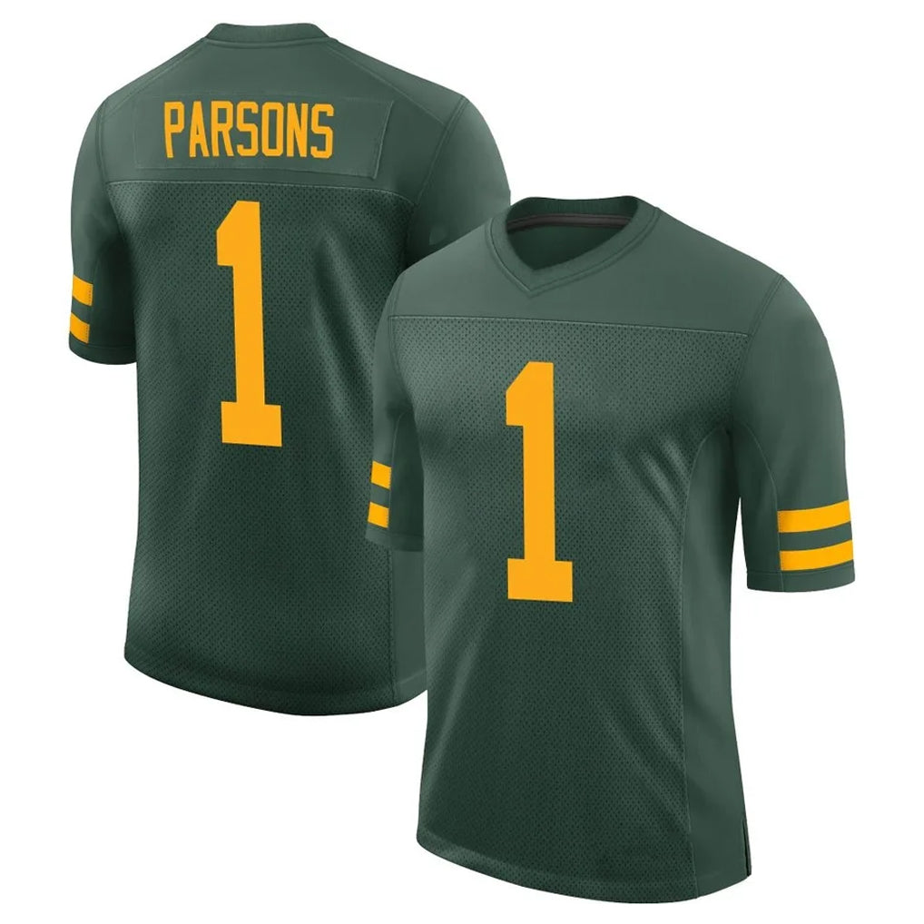 Kieara GB.Packers #1 Micah Parsons Player Green Alternate Vapor Home Game Stitched Jerseys