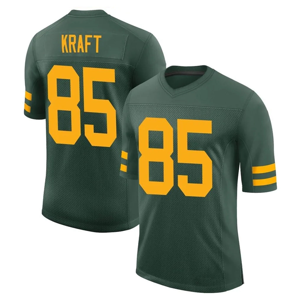 Kieara GB.Packers #85 Tucker Kraft Player Green Alternate Vapor Home Game Stitched Jerseys