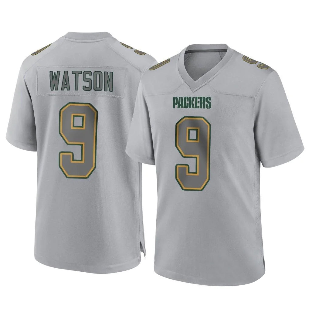 Kieara GB.Packers #9 Christian Watson Player Gray Atmosphere Fashion Home Game Stitched Jerseys