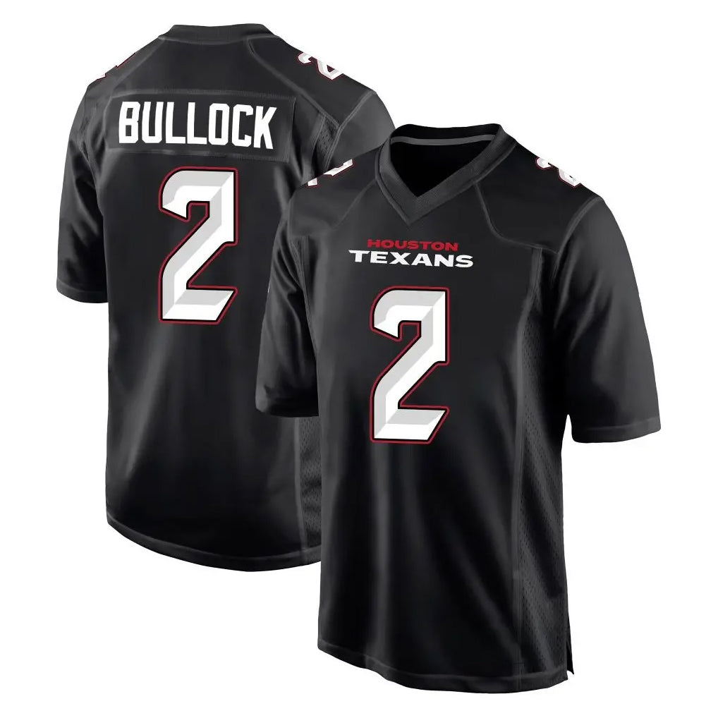 Kieara H.Texans #2 Calen Bullock Player Carbon Black Fashion Home Game Stitched Jerseys
