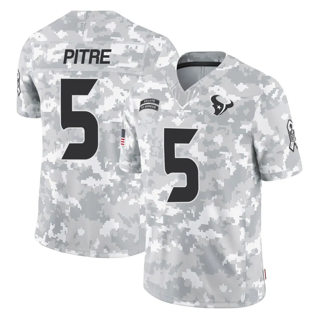 Kieara H.Texans #5 Jalen Pitre Player Arctic Camo Salute To Service Limited Game Stitched Jerseys