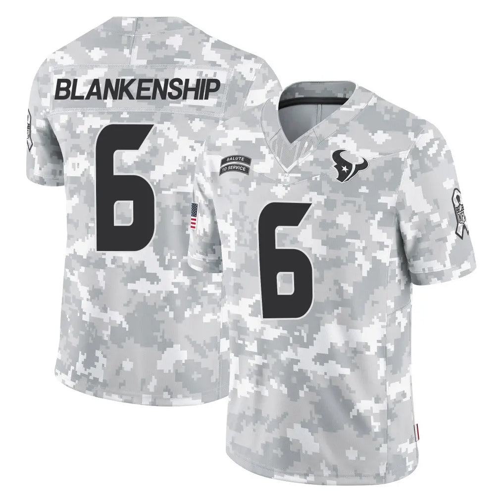Kieara H.Texans #6 Reed Blankenship Player Arctic Camo Salute To Service Limited Game Stitched Jerseys