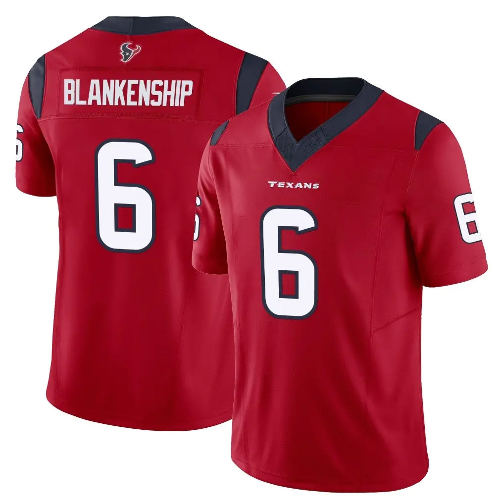 Kieara H.Texans #6 Reed Blankenship Player Red Limited Vapor F.U.S.E. Home Game Stitched Jerseys