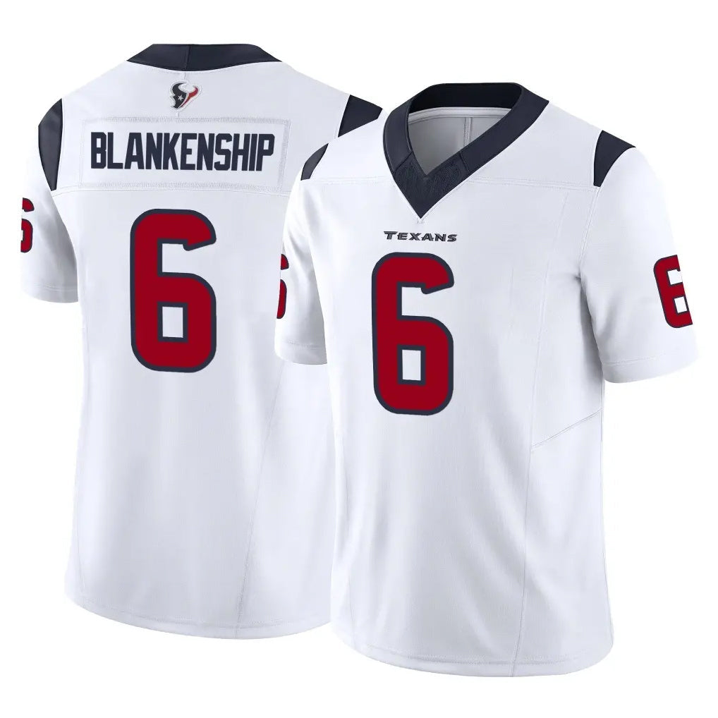 Kieara H.Texans #6 Reed Blankenship Player White Limited Vapor F.U.S.E. Home Game Stitched Jerseys