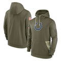 Kieara IN.Colts Olive Salute To Service Hoodies Limited Blank Player Stitched Jerseys