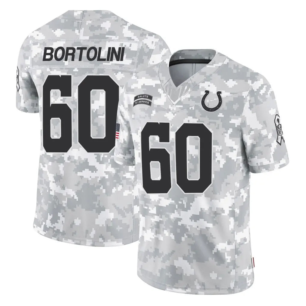 Kieara IN.Colts #60 Tanor Bortolini Player Arctic Camo Salute To Service Limited Game Stitched Jerseys