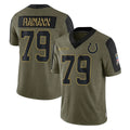 Kieara IN.Colts #79 Bernhard Raimann Player Olive Salute To Service Limited Game Stitched Jerseys