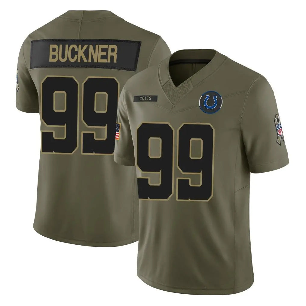 Kieara IN.Colts #99 DeForest Buckner Player Olive 2025 Salute To Service Limited Game Stitched Jerseys