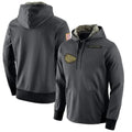 Kieara KC.Chiefs Gray Salute to Service Hoodies Limited Game Blank Player Stitched Jerseys