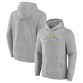 Kieara LA.Chargers Gray LOGO Pullover Hoodies Home Game Blank Player Stitched Jerseys