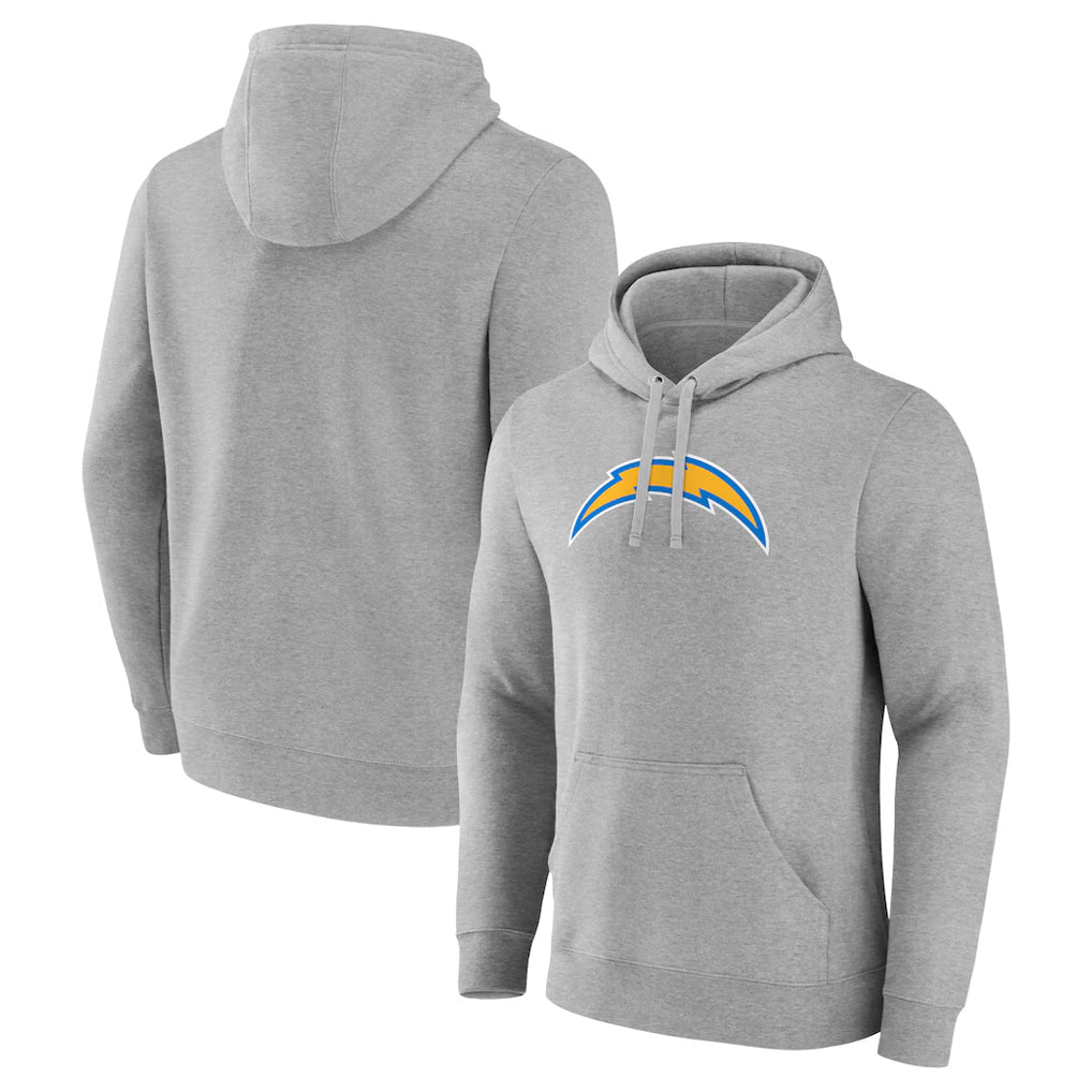 Kieara LA.Chargers Gray LOGO Pullover Hoodies Home Game Blank Player Stitched Jerseys