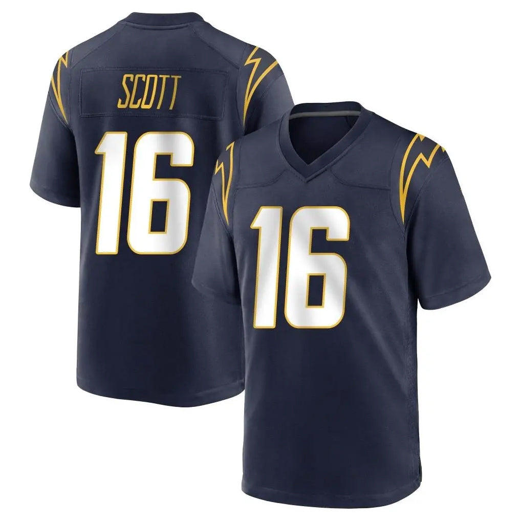 Kieara LA.Chargers #16 J.K. Scott Player Navy Home Game Stitched Jerseys